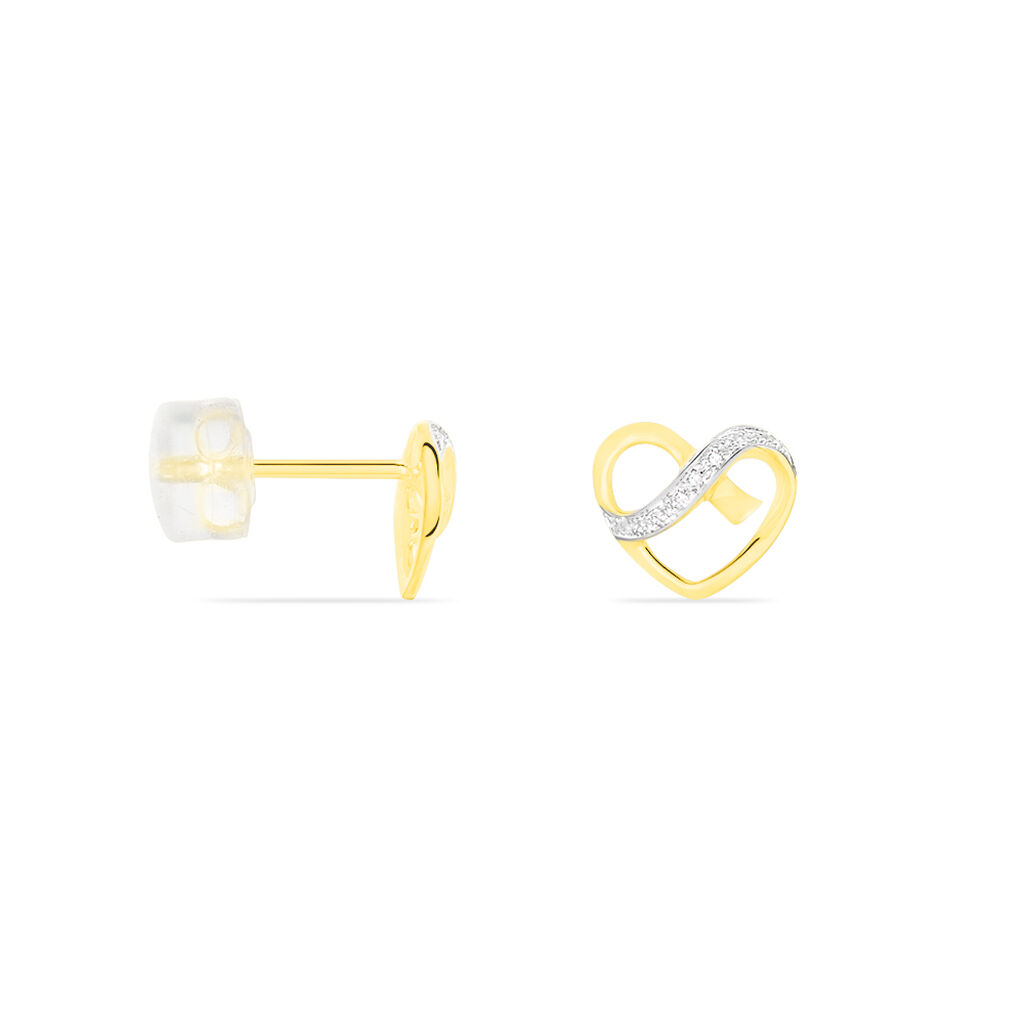 Boucles D'oreilles Puces Juliane Or Jaune Diamant