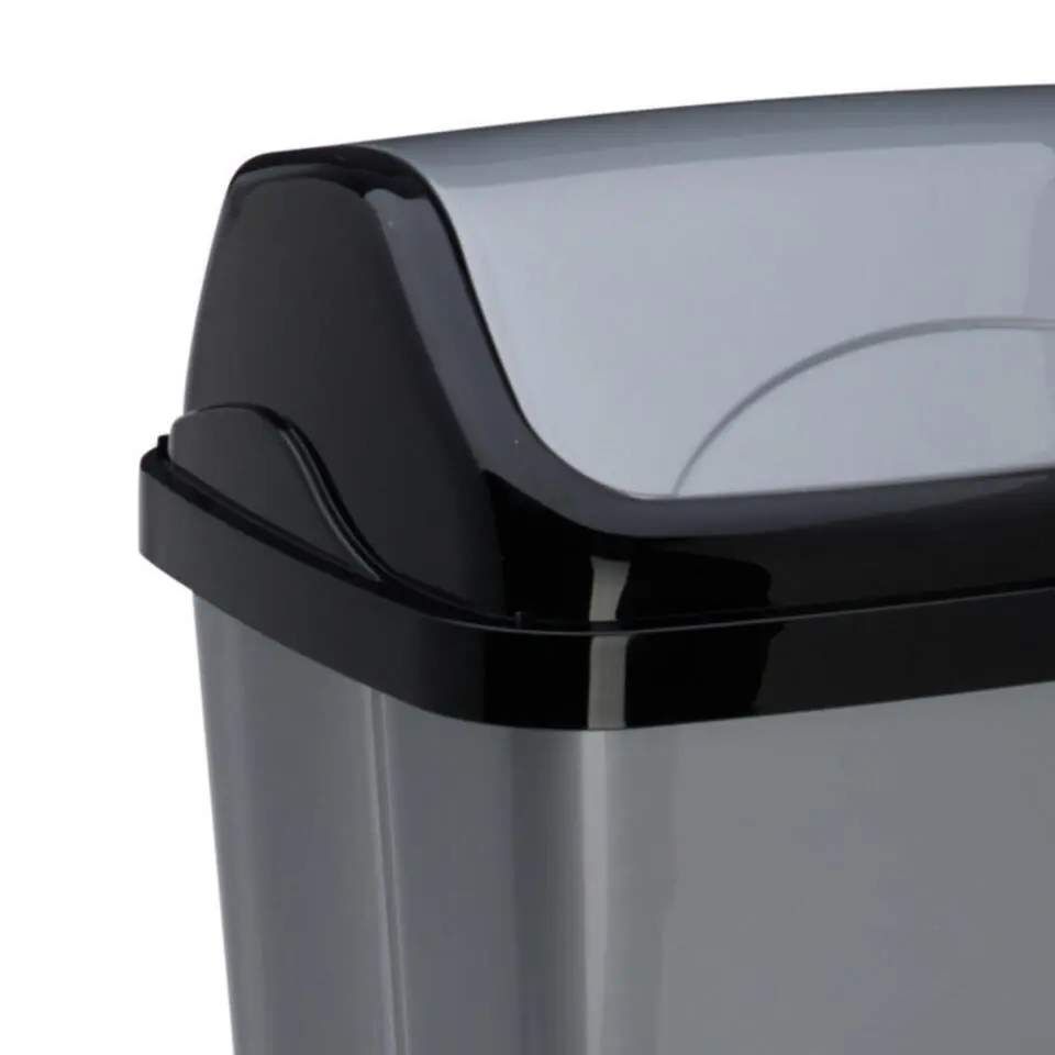 Storage Solutions Afvalemmer - 10L - grijs/zwart - klep deksel