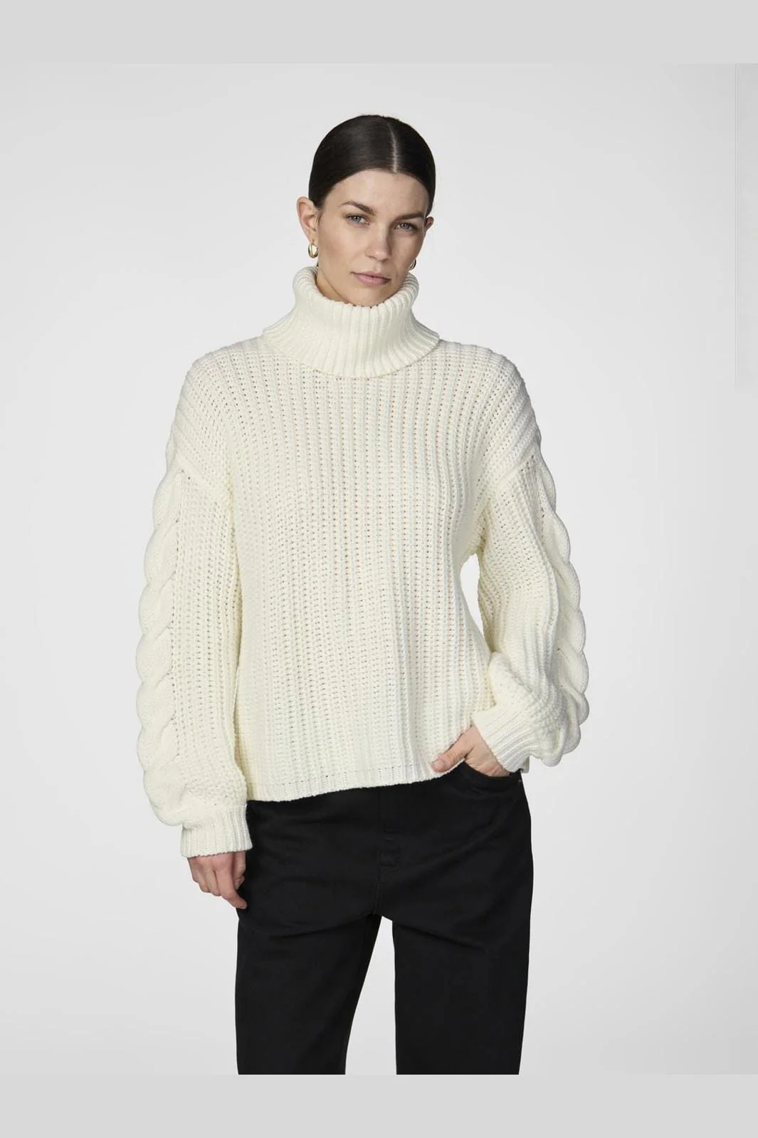 Y.A.S Yassanne Ls Knit Rollneck Pullover  birch