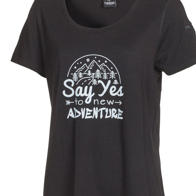 Ivanhoe Meja Adventure zwart dames T-shirt