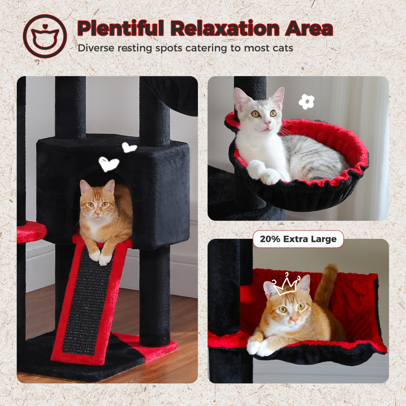 Pawz Road Deckenhoher Katzenbaumturm verstellbar