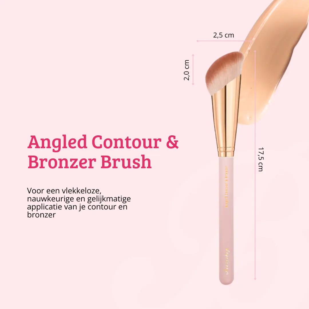 Soft Pink & Gold Angled Contour & Bronzer Brush