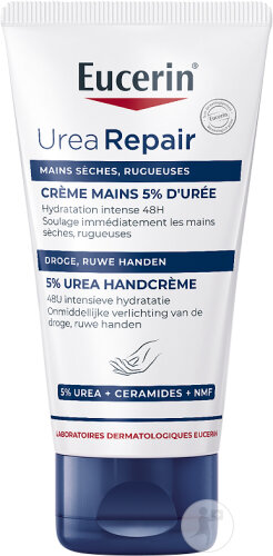 Eucerin UreaRepair Plus Crème Mains 5% Urée Peaux Sèches Et Rugueuses Tube 75ml
