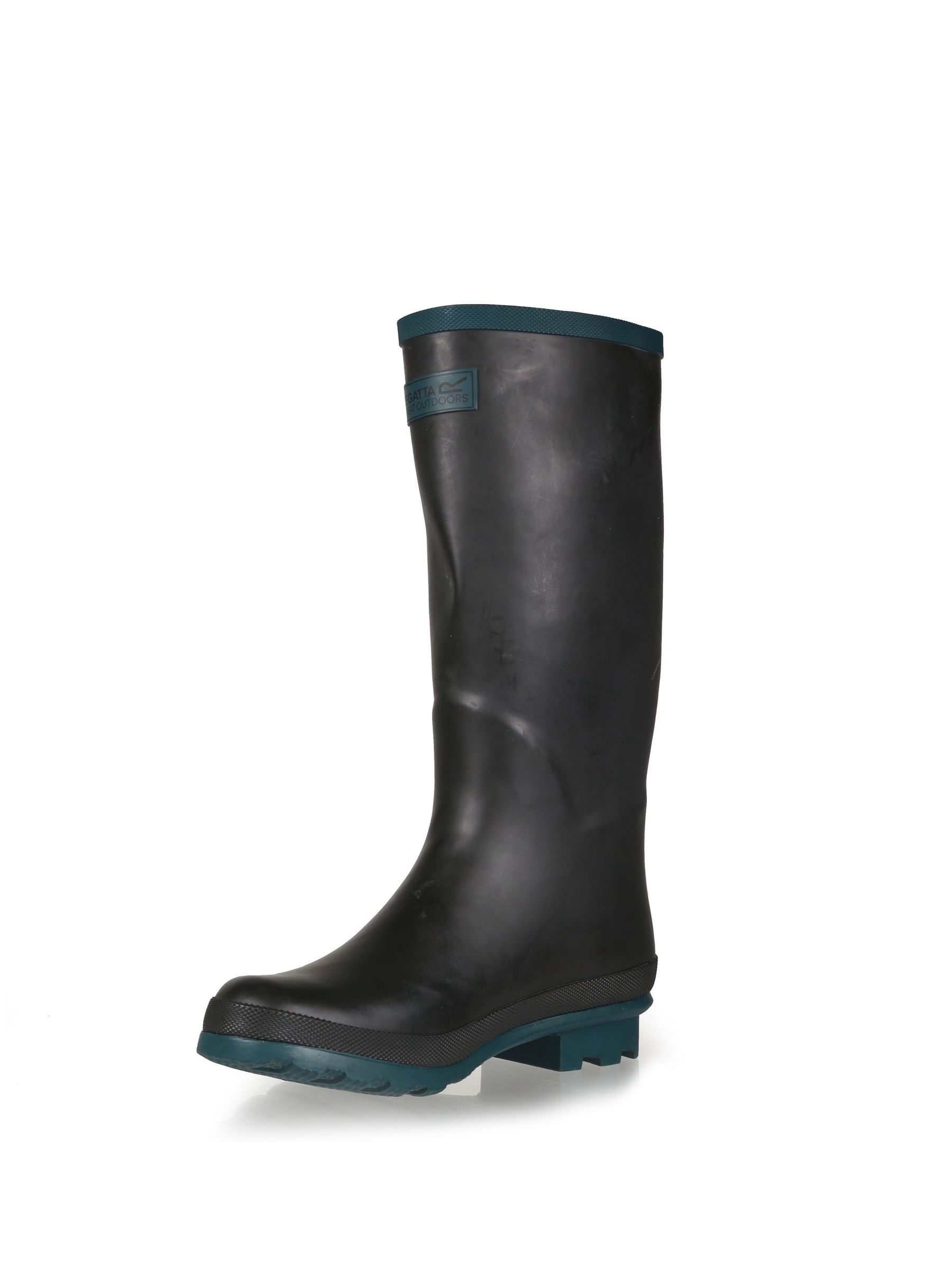 Zwart/blauwgroen - Regatta Fairweather II regenlaarzen voor dames
