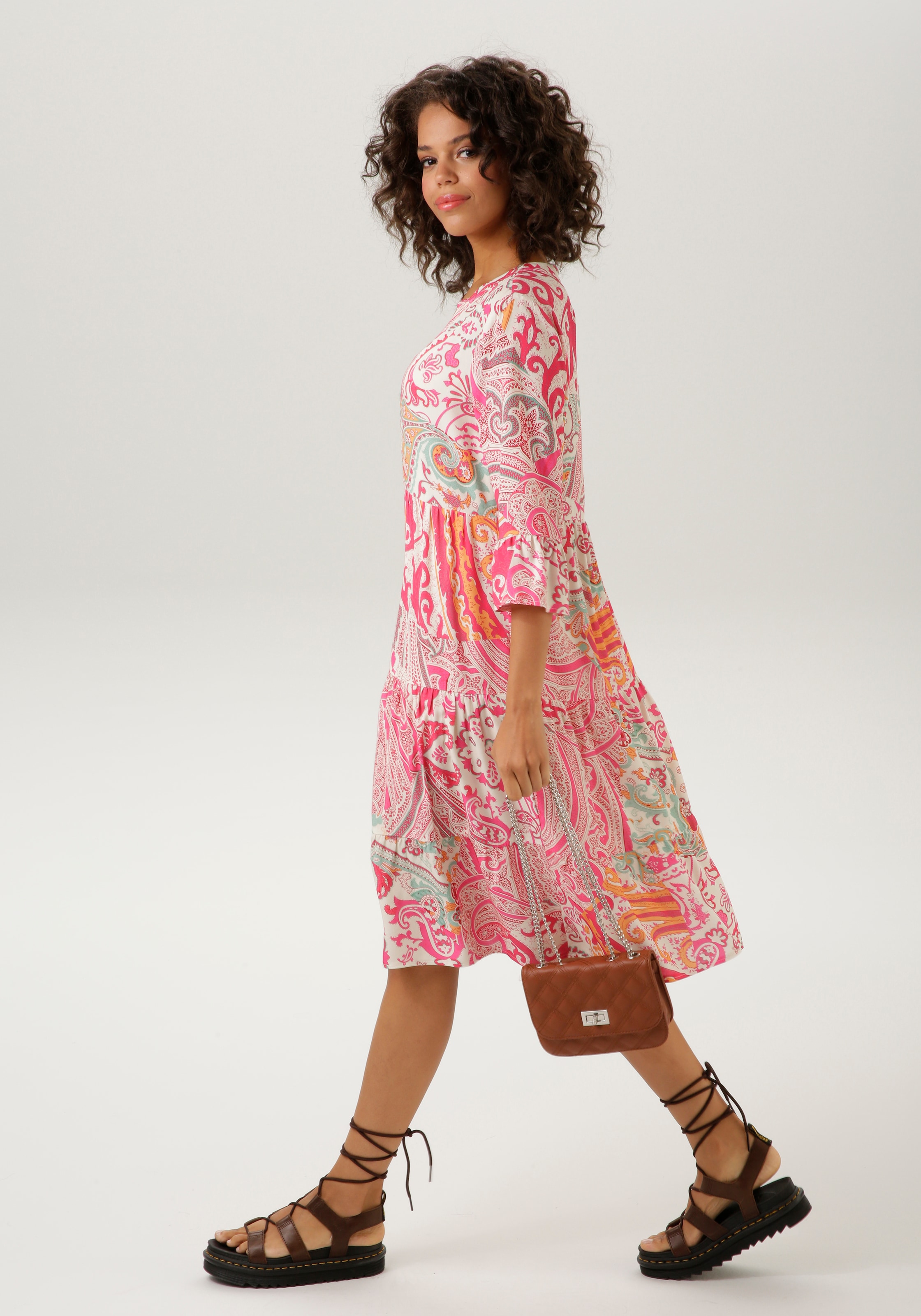 Aniston CASUAL Blusenkleid mit grossflächigem Paisley-Druck