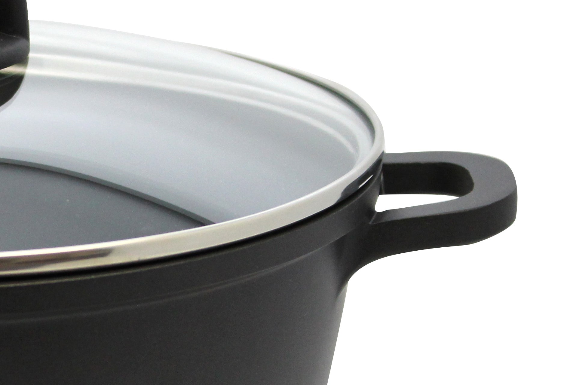 Elo Basic Topf-Set »Black« Set, 3 Töpfe mit Deckel, 6 Stk. tlg. Aluminiumguss