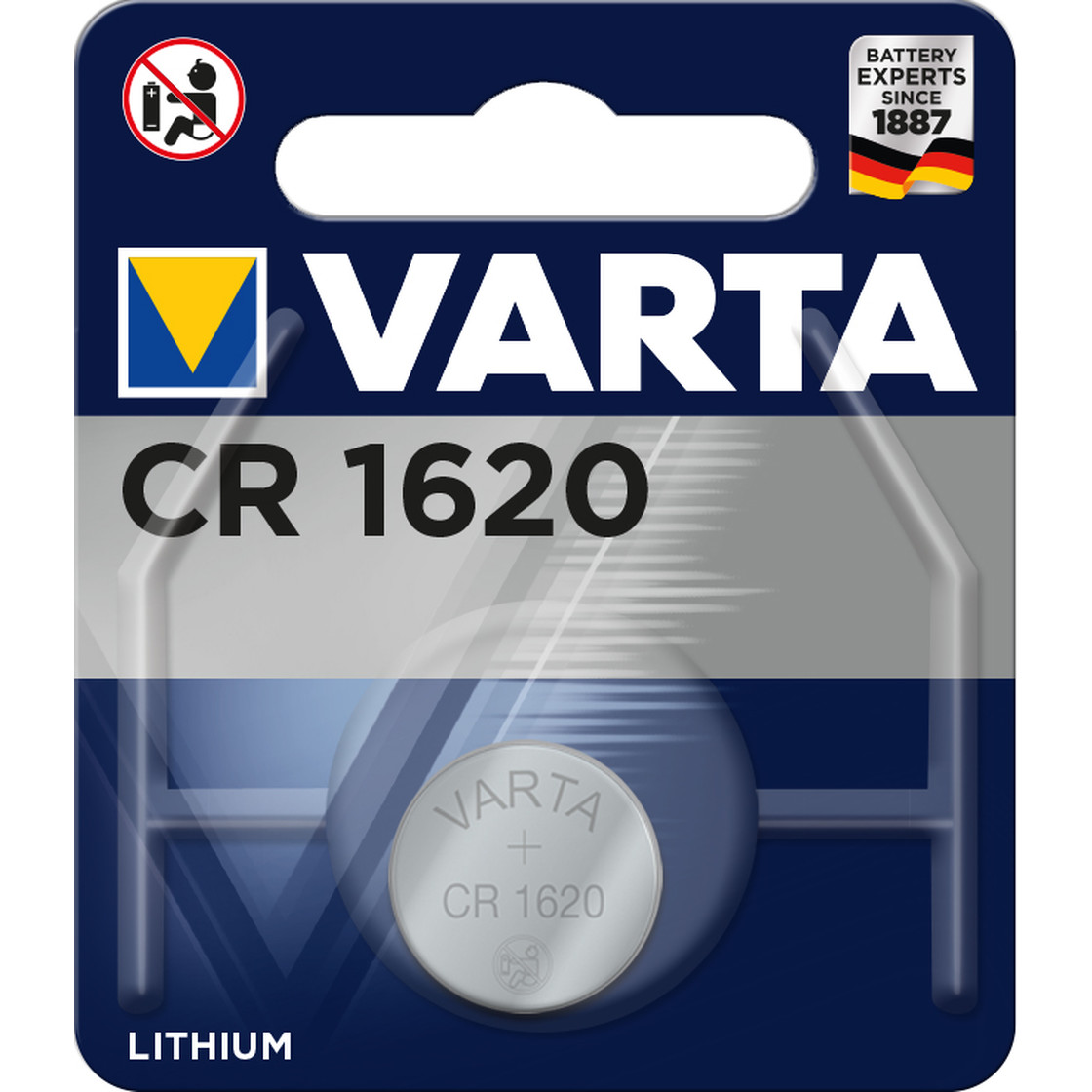 VARTA CR1620 (6620) Lithium Knopfzelle BP1 MHD:30.6.33