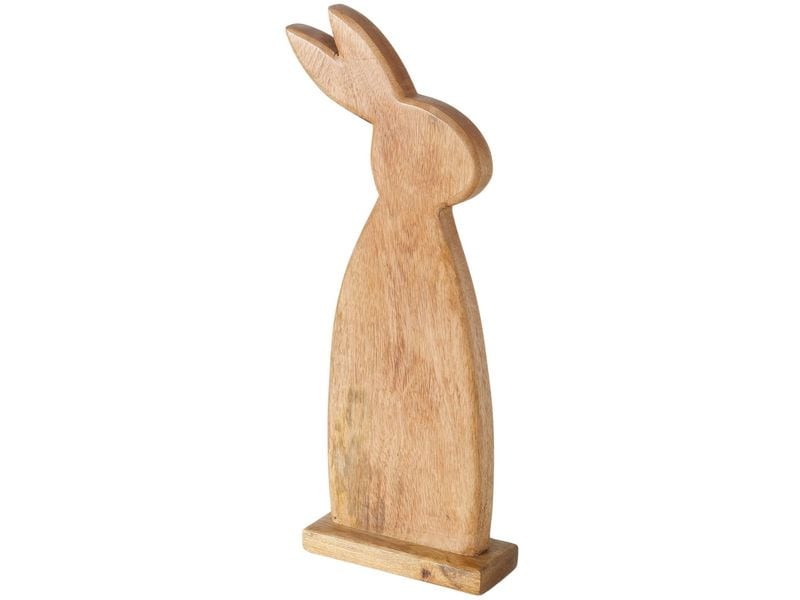 Boltze Aufsteller Hase Nesli 45.9 cm, Mangoholz Osterdeko aus Holz