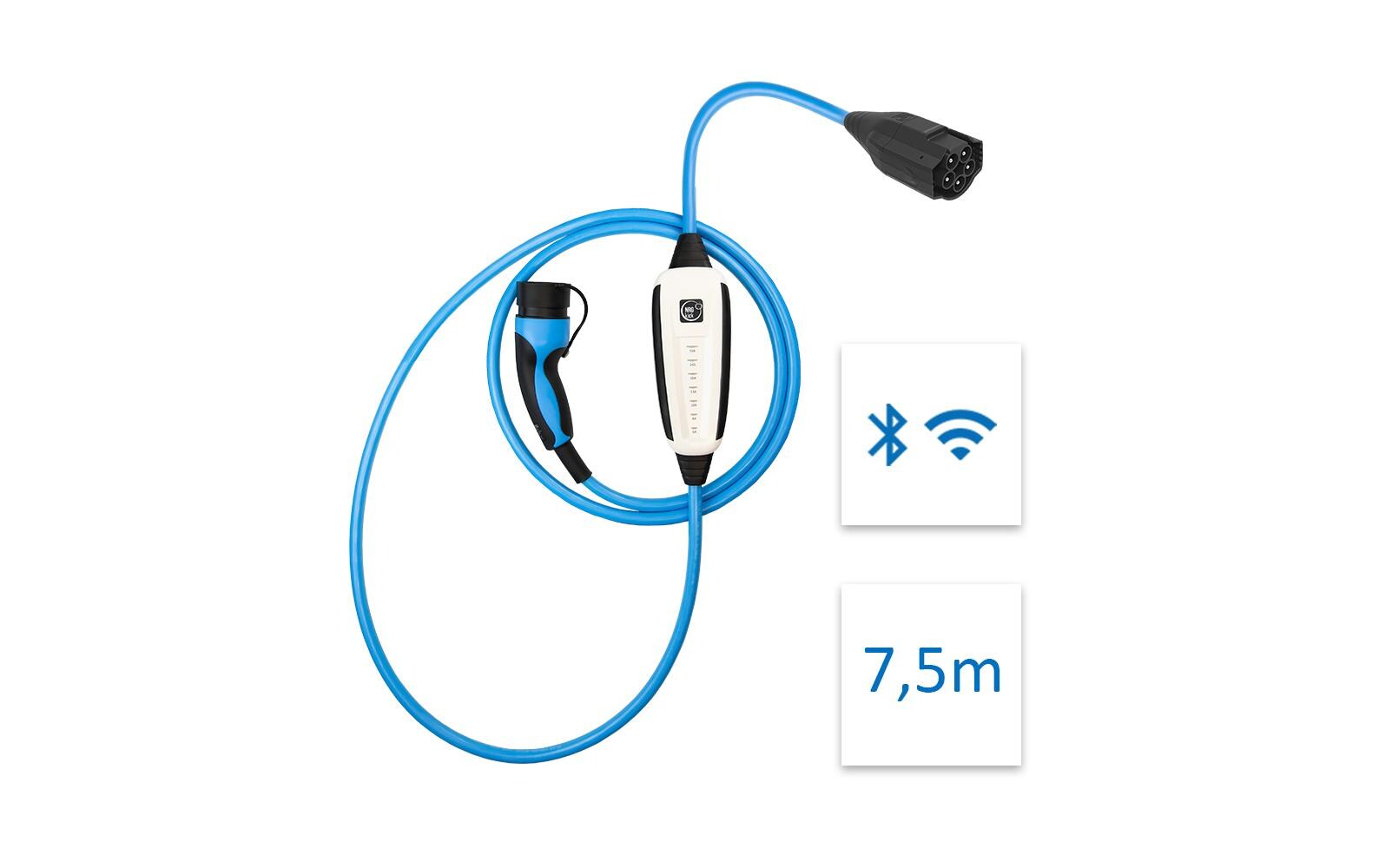 Mobile Ladestation 32A Pure, 7.5 m, WLAN, BLE<br>Mobile Ladeeinheit für Elektrofahrzeuge mit WLAN und Bluetooth