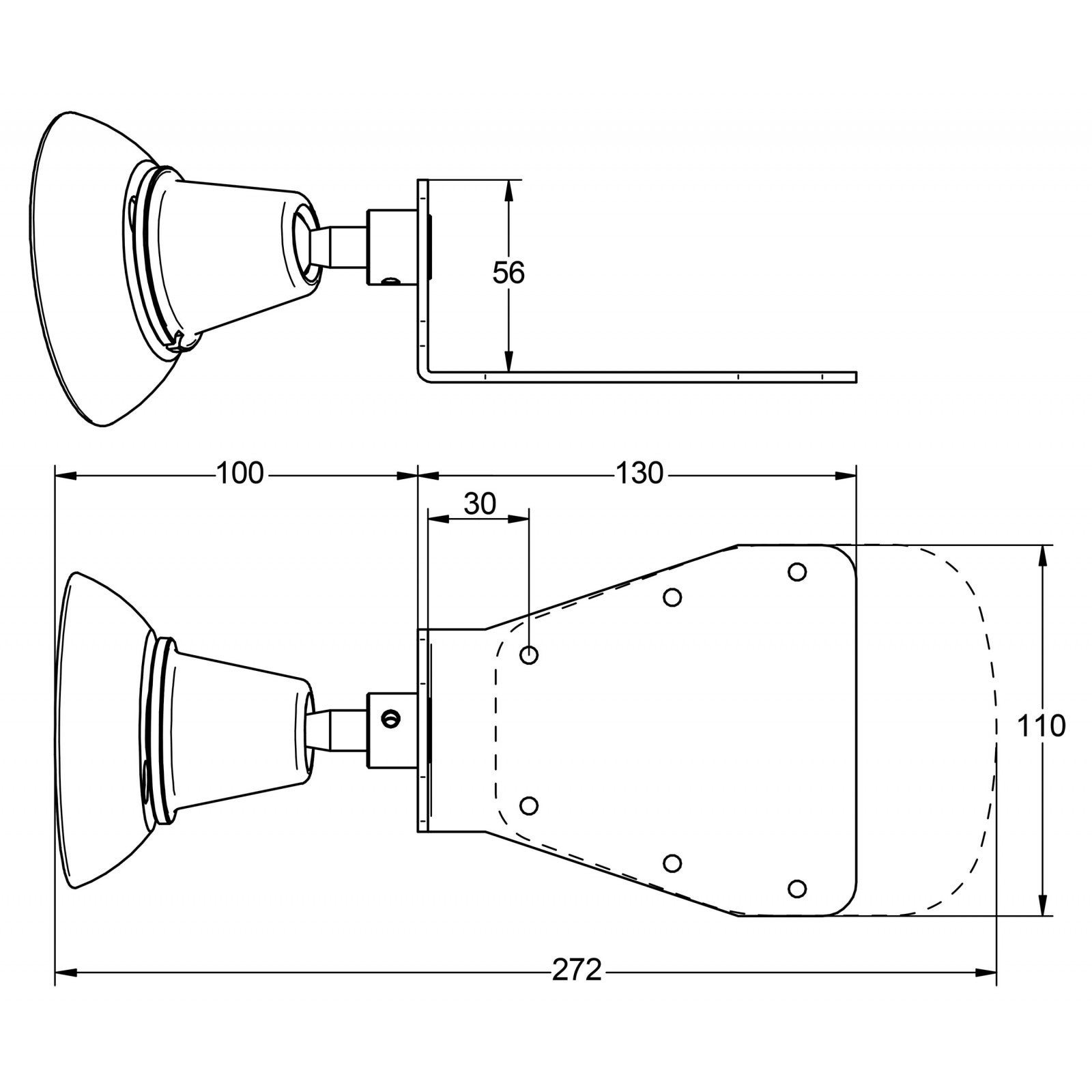 Audiophony iLINE24supw verstelbare muurbeugel voor iLINE23/iLINE43 - wit