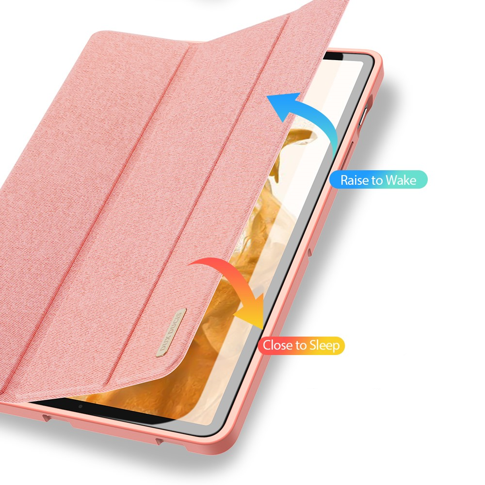 Samsung Galaxy Tab S8 / Tab S7 Tasche Smart Cover Hülle Stoff Design mit S-Pen Halterung - Rosa