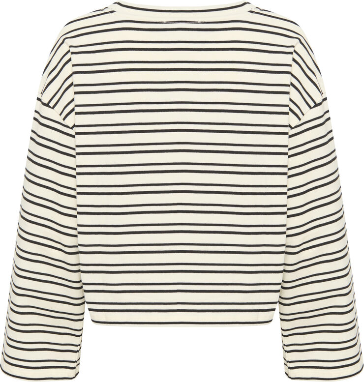 Soaked in Luxury SLNeo Boxy Tee Black stripe