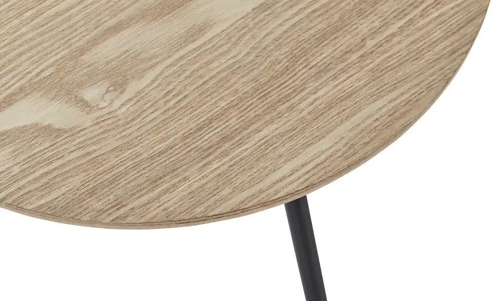 Beistelltisch Berlin 40 cm Eiche (Nachbildung), Schwarz