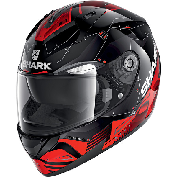 Shark - Casque Ridill Mecca Noir / Rouge / Gris
