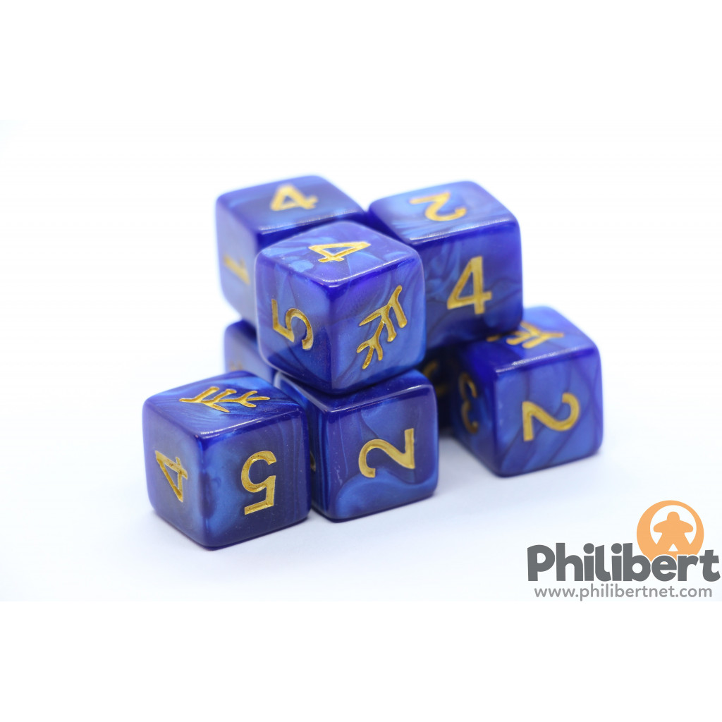 Set de 9 Dés 6 Faces Elder Dice: Blue Aether