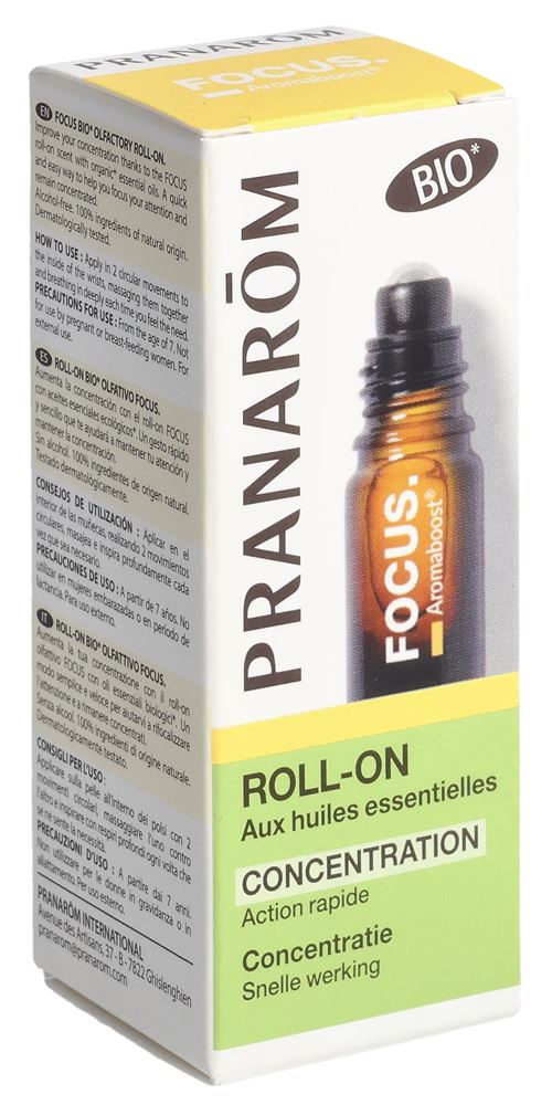 Pranarom Aromaboost Roll-on Roll-on Focus Bio Roll-on 5 ml