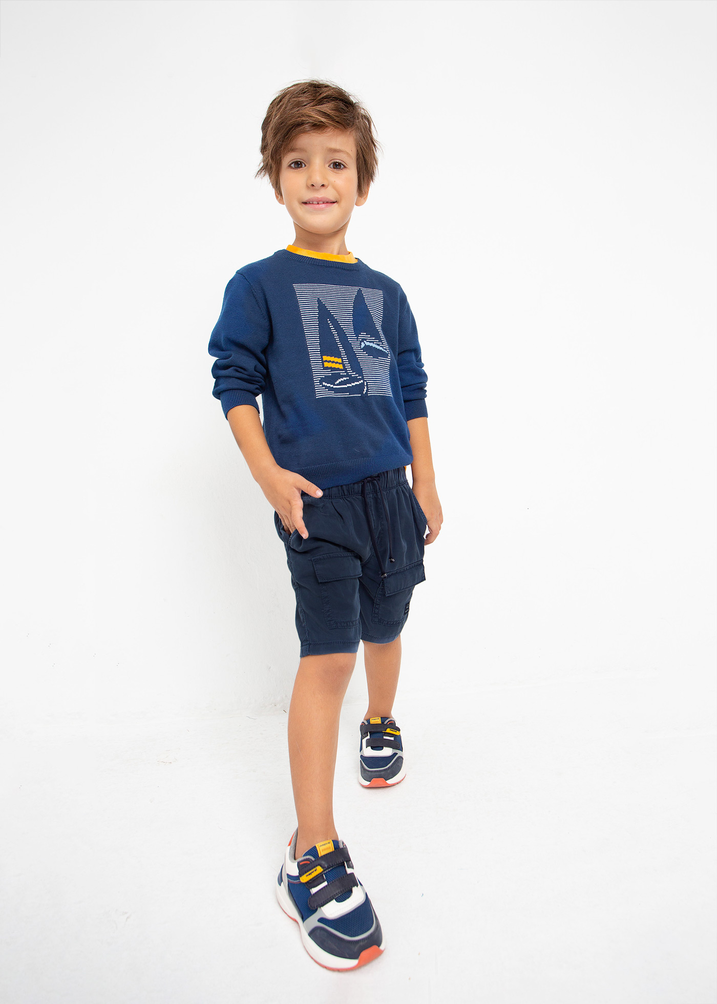 Bermuda infantil em TENCEL™ Lyocell