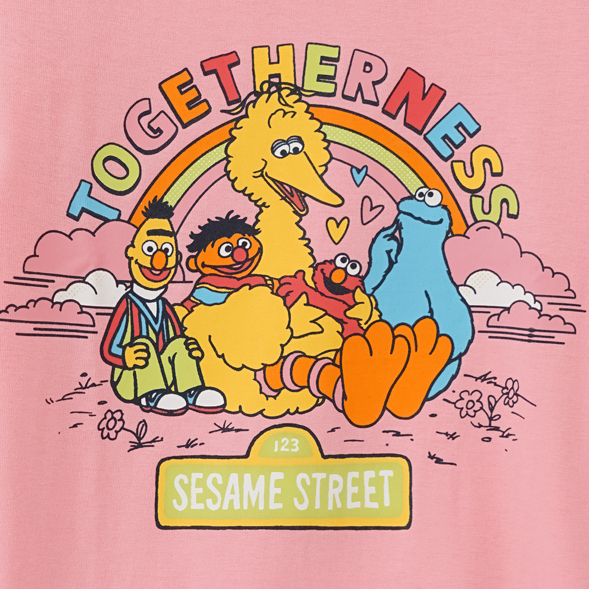 Topolino Sesamstraße T-Shirt mit Print rosa
