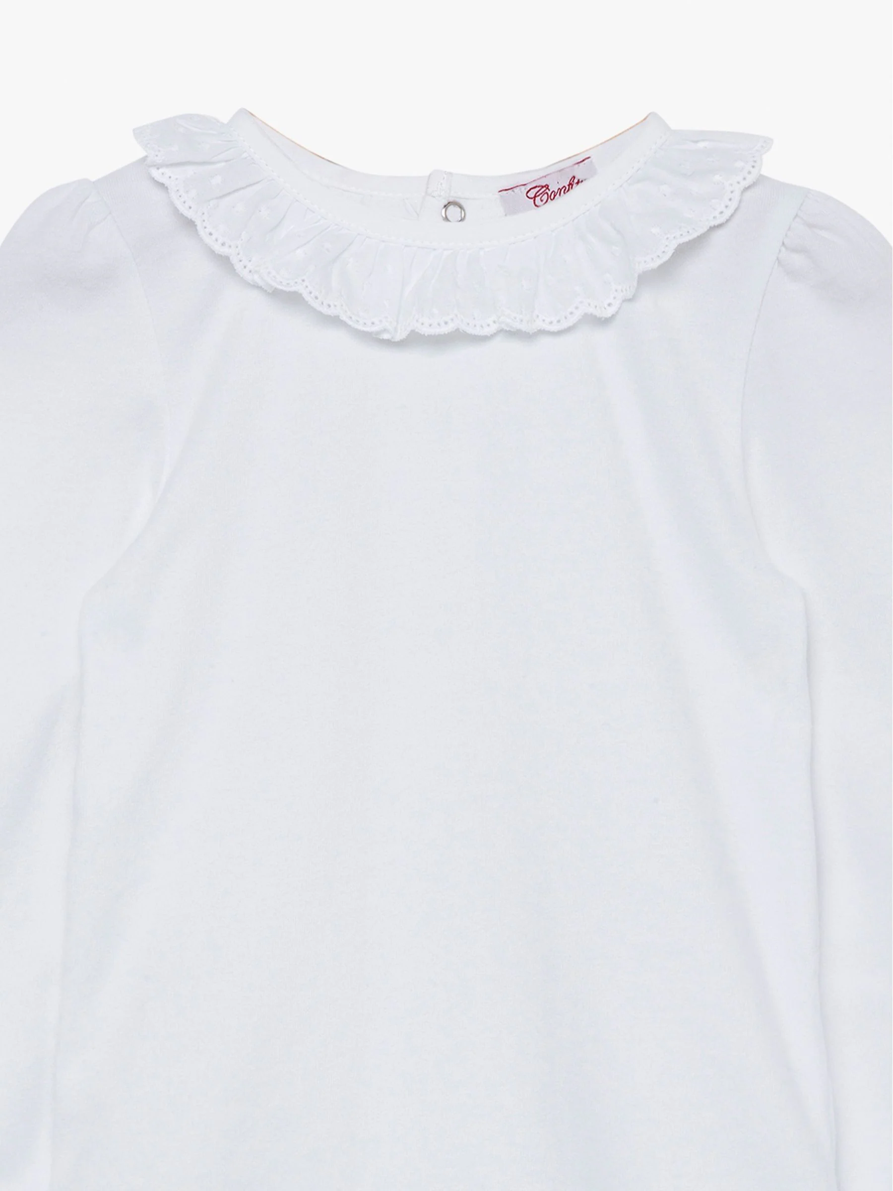 Trotters London witte Laura body met broderie anglaise