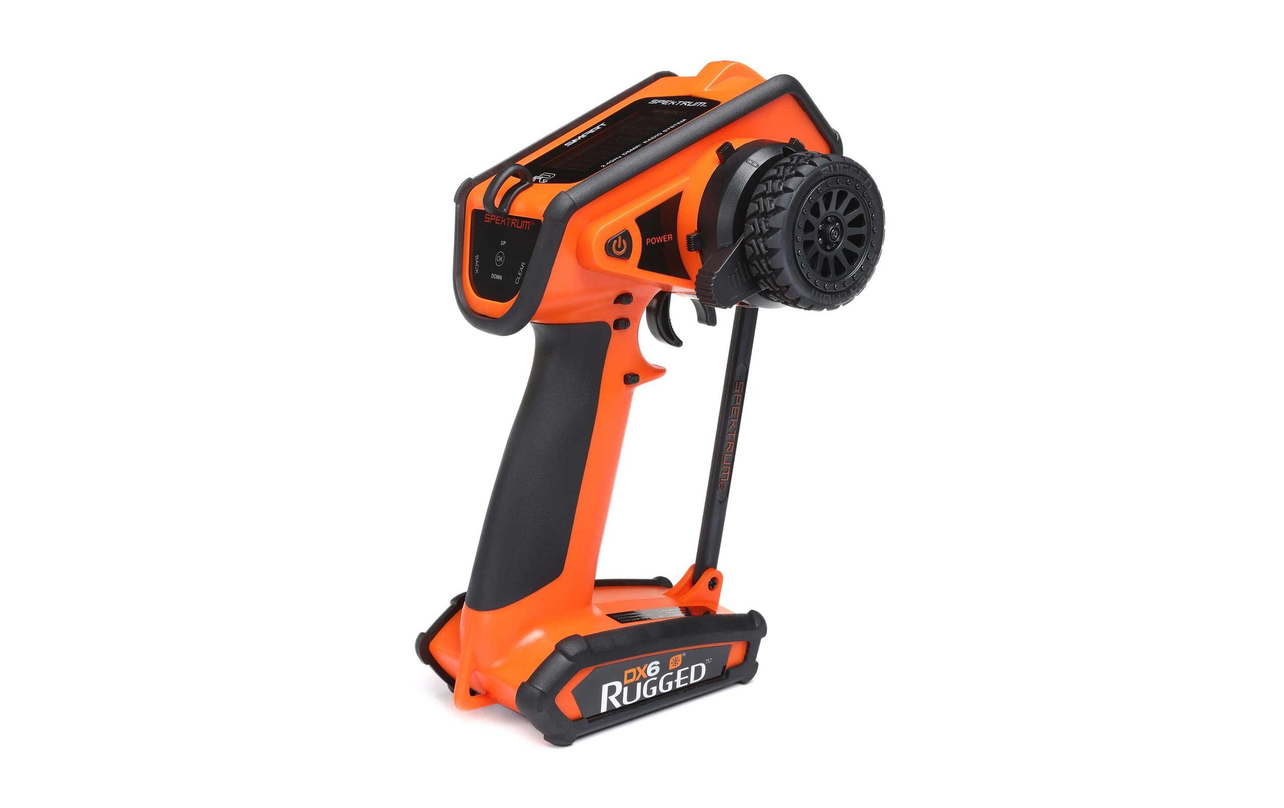Fernsteuerung DX6 Rugged DSMR Orange, nur Sender<br>Robuster 6-Kanal Sender für RC Fahrzeuge