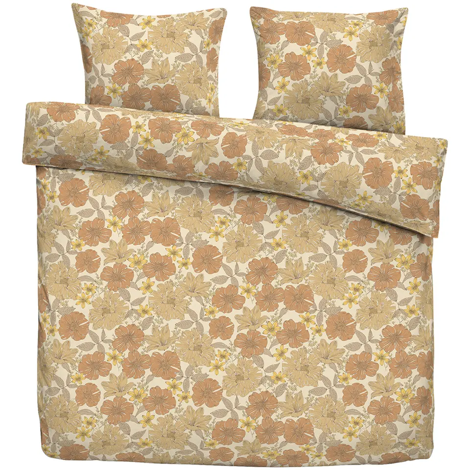 Dekbedovertrek Lela - oker - 200x200/220 cm