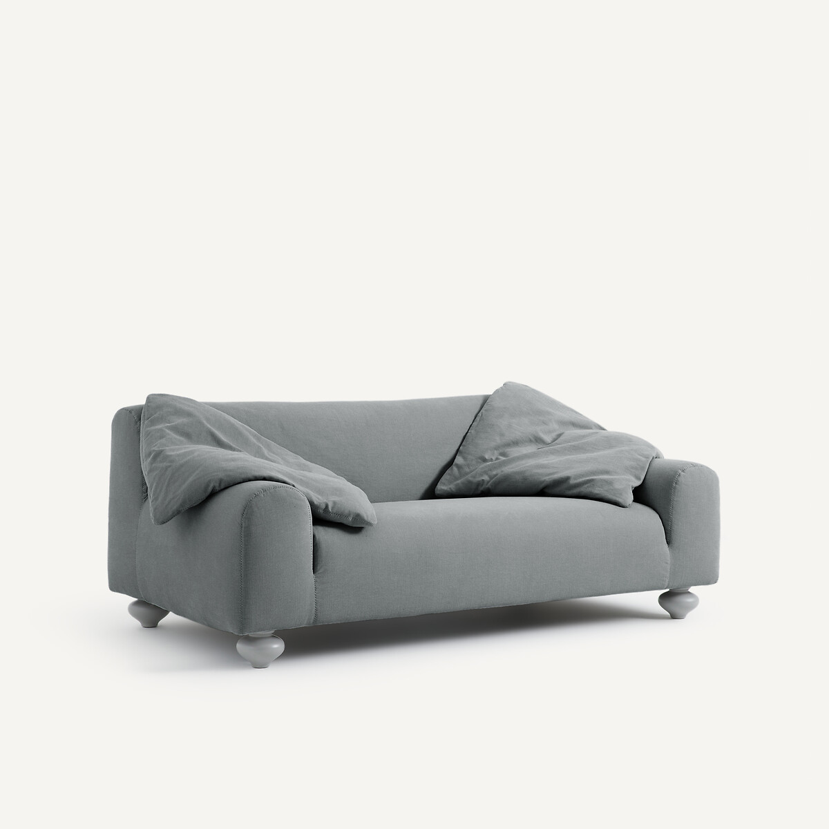 OTTO STUDIO PARA AM.PM<br>Sofá compacto em linho de algodão, ousado