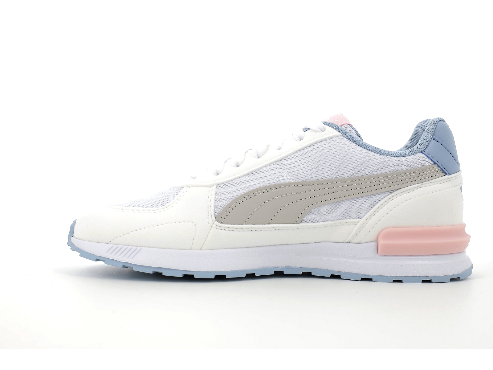 Puma-381987 Matières combinées Blanc-Gris