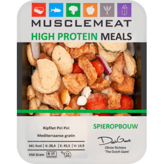 Muscle Meat High Protein Meals Kipfilet Piri Piri Mediterraanse Gratin Spieropbouw 450 g