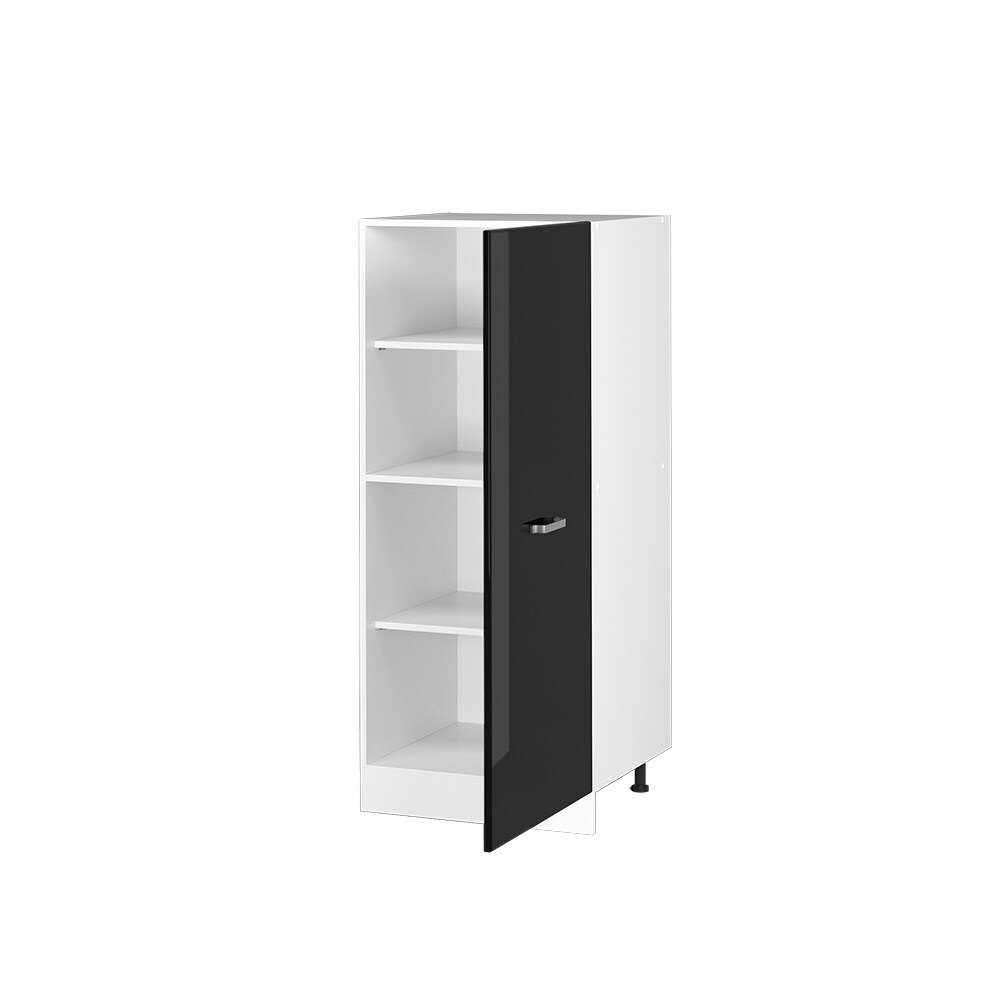 Vicco Vorratsschrank Küchenschrank R-Line Solid Weiß Schwarz 60 cm modern große Tür