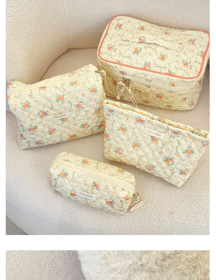 TangTangBags - Bloemen make-up tas / etui / etui / toilettas / set