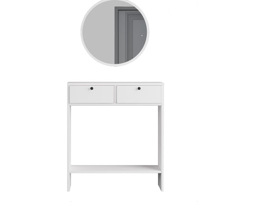CONCEPT1 - Console Lr1 W blanc 80,4 x 24,2 x h90cm