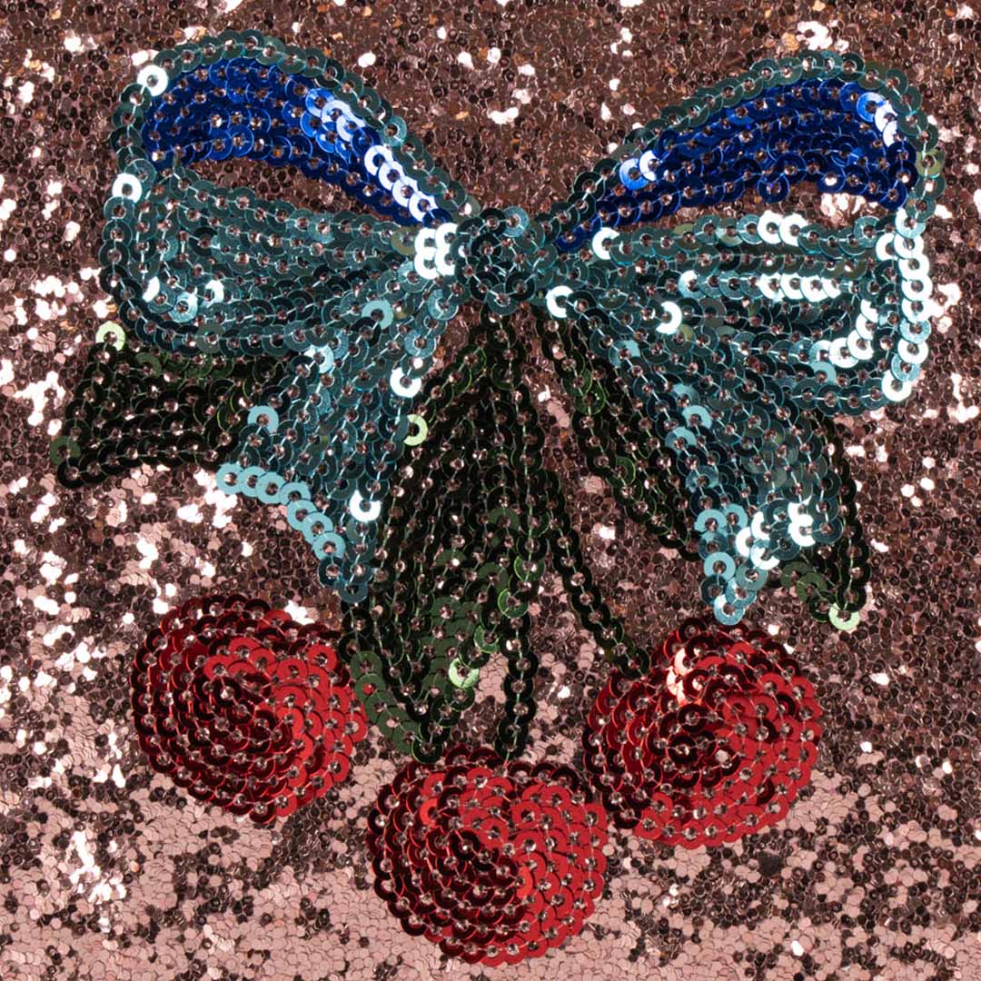 konges sløjd toilettas met borstel en spiegel - glitter rose