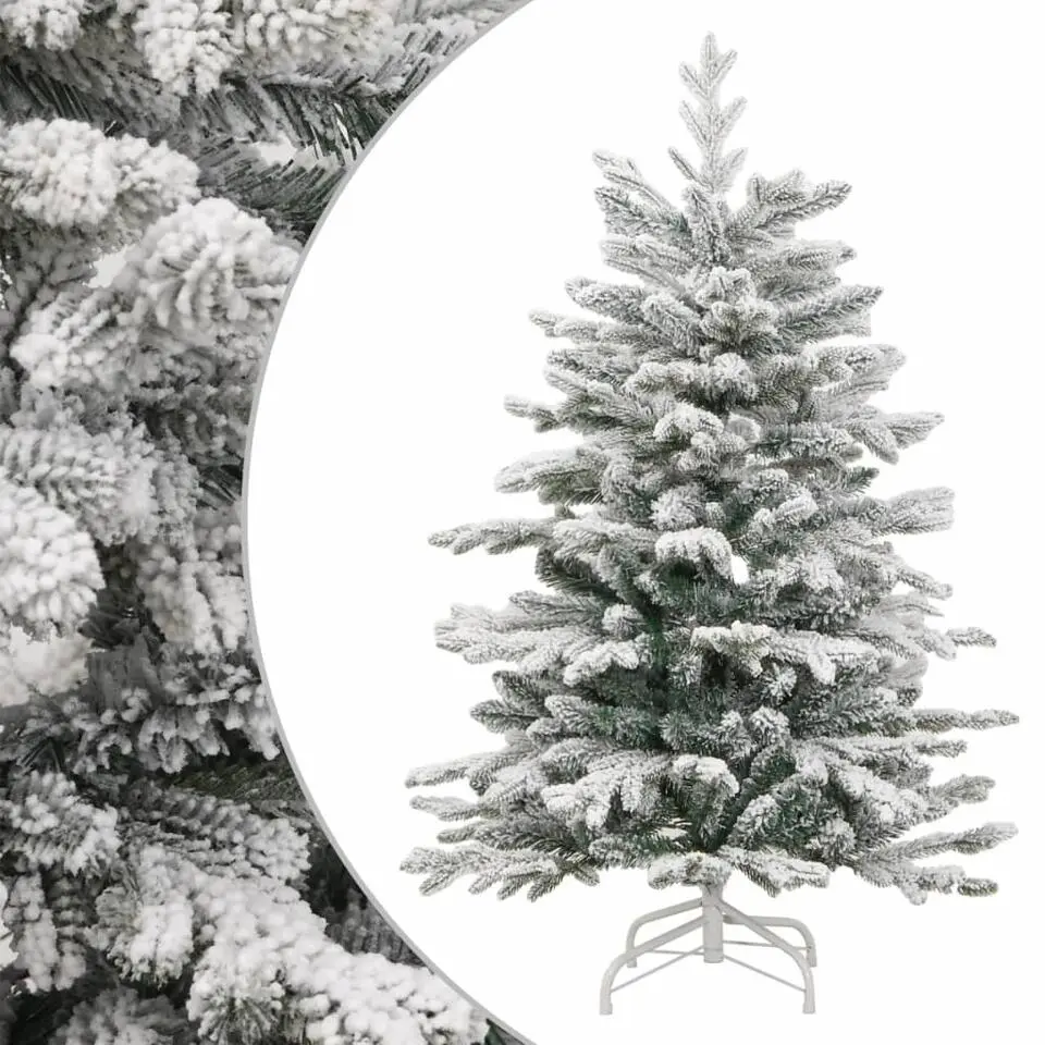 vidaXL Kunstkerstboom met scharnieren en sneeuw 120 cm