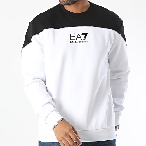 Sweat Crewneck 6RPM29-PJ07Z Blanc Noir