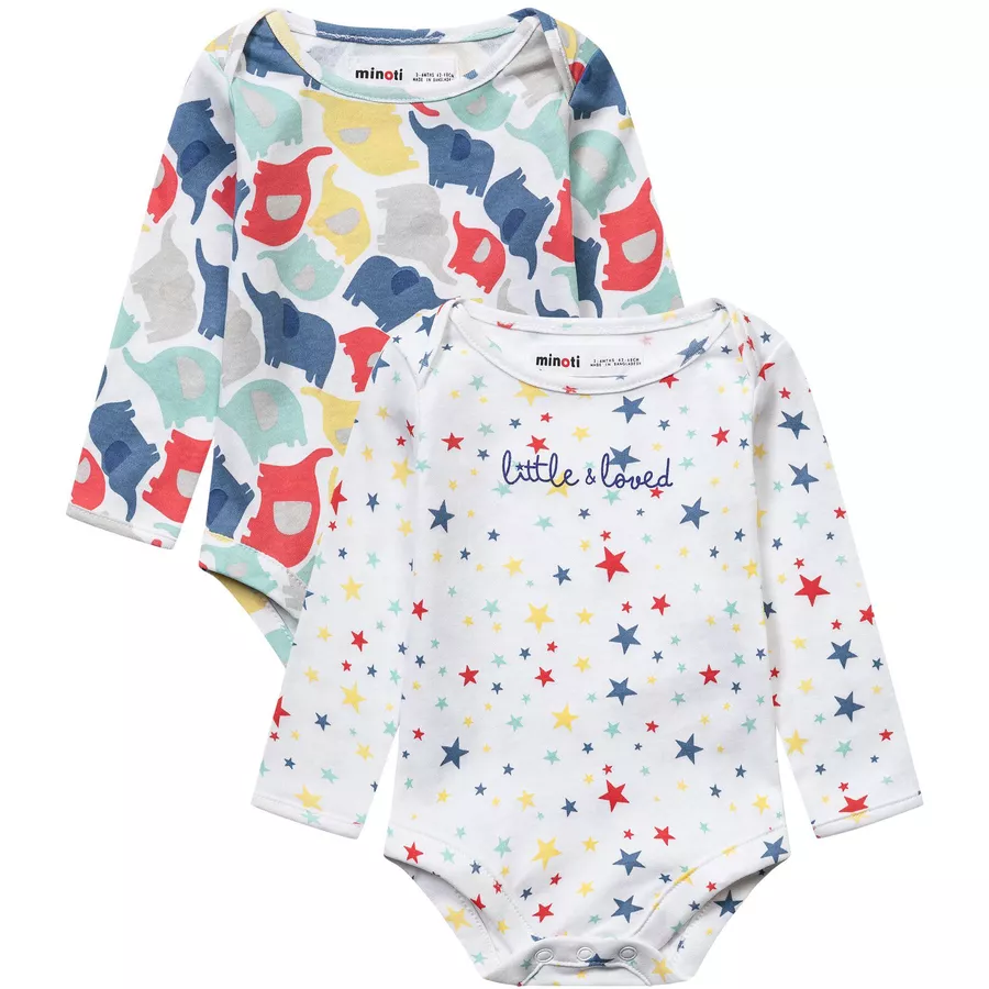 MINOTI 2er-Pack Bodys Weiß