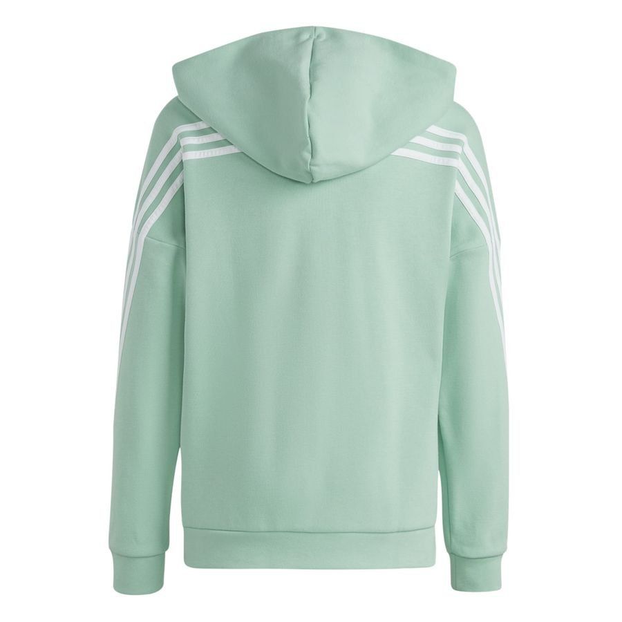 adidas Sweat à Capuche Future Icons 3-Stripes Full Zip - Vert/Blanc Enfant