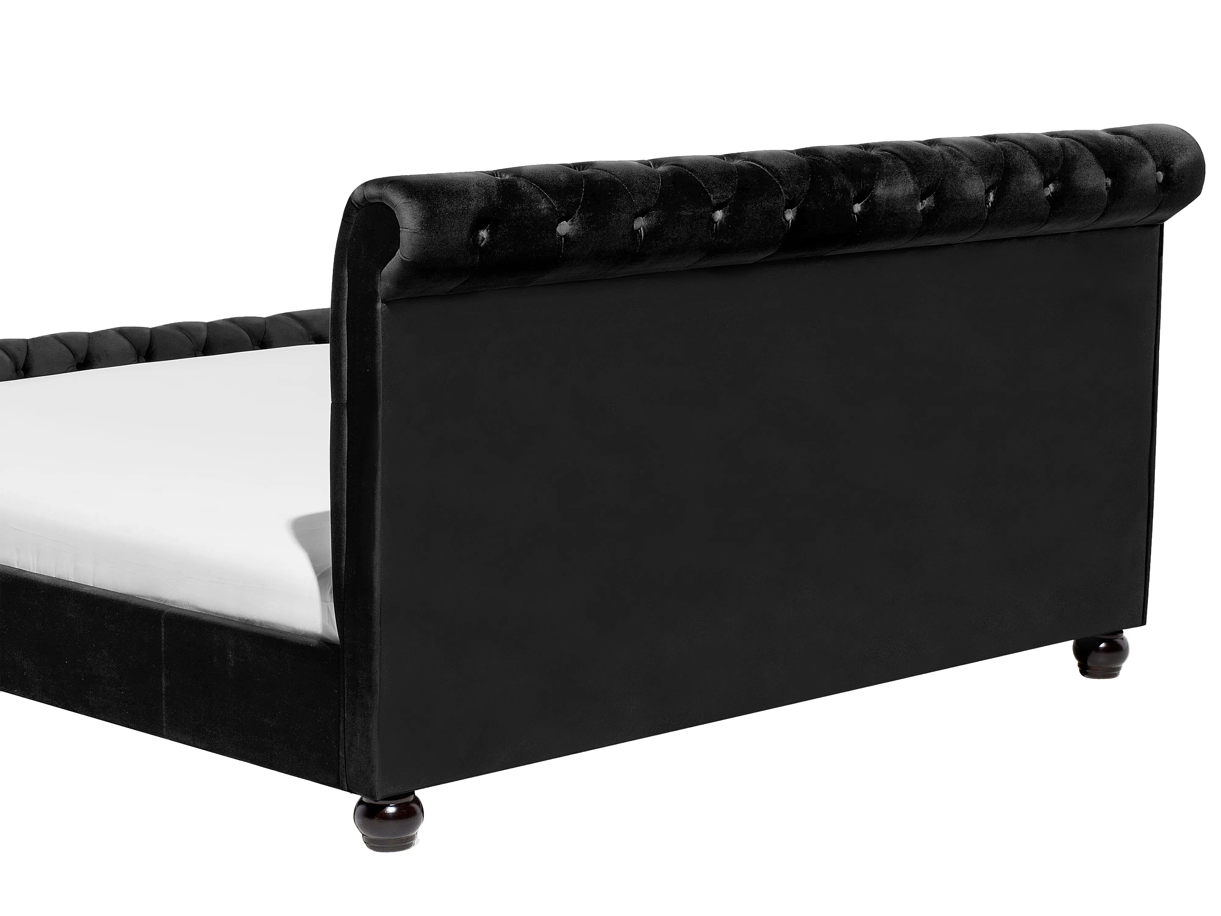 Waterbed Fluweel AVALLON 180 x 200 cm Zwart