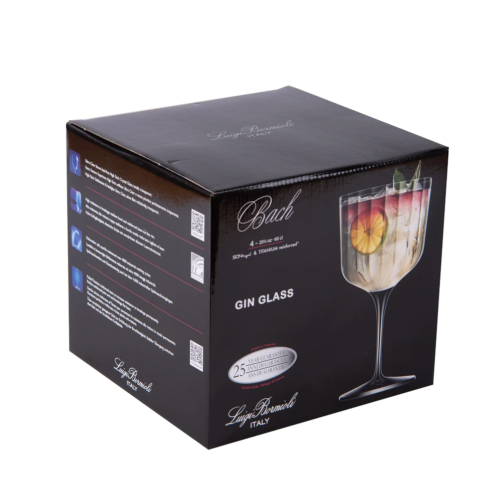 Boîte de 4 verres à Gin Bach 60 cl Bormioli Luigi