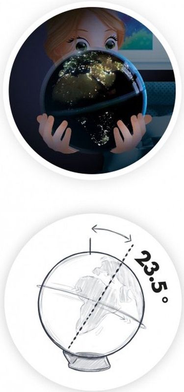 Wereldbol - Lichtgevend - Diameter 20 cm - Inclusief Handleiding