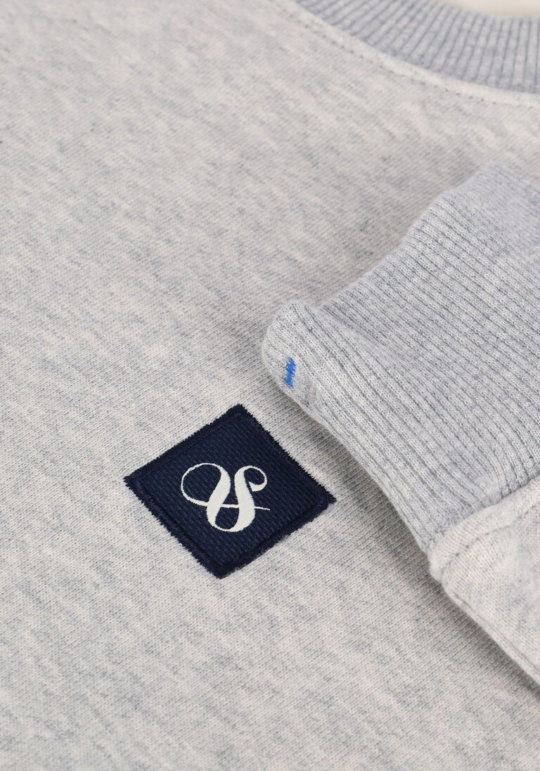 SCOTCH & SODA lichtgrijze scotch & soda trui felpa crewneck sweatshirt