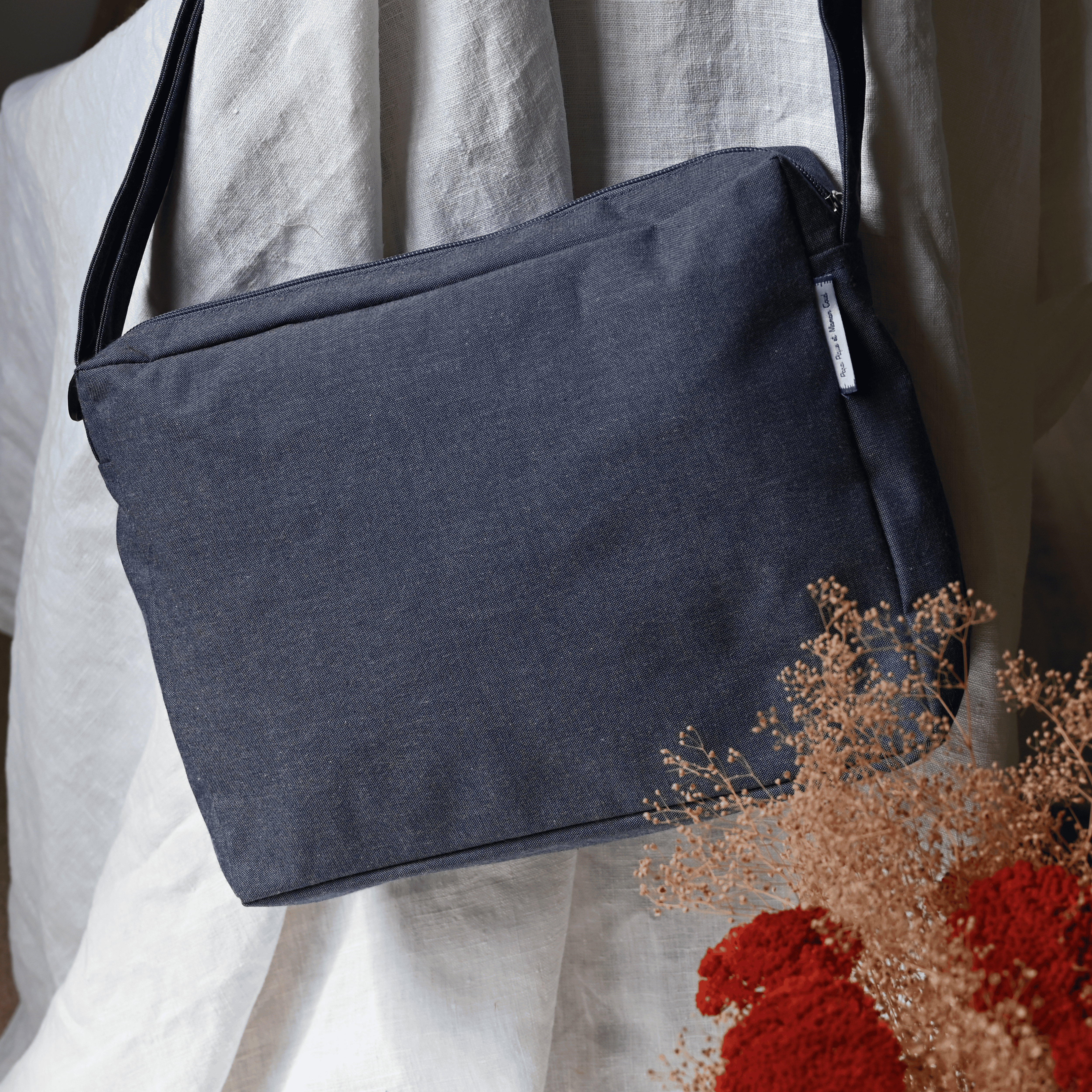 Base Sac Grande Besace Jean Enduit Intérieur