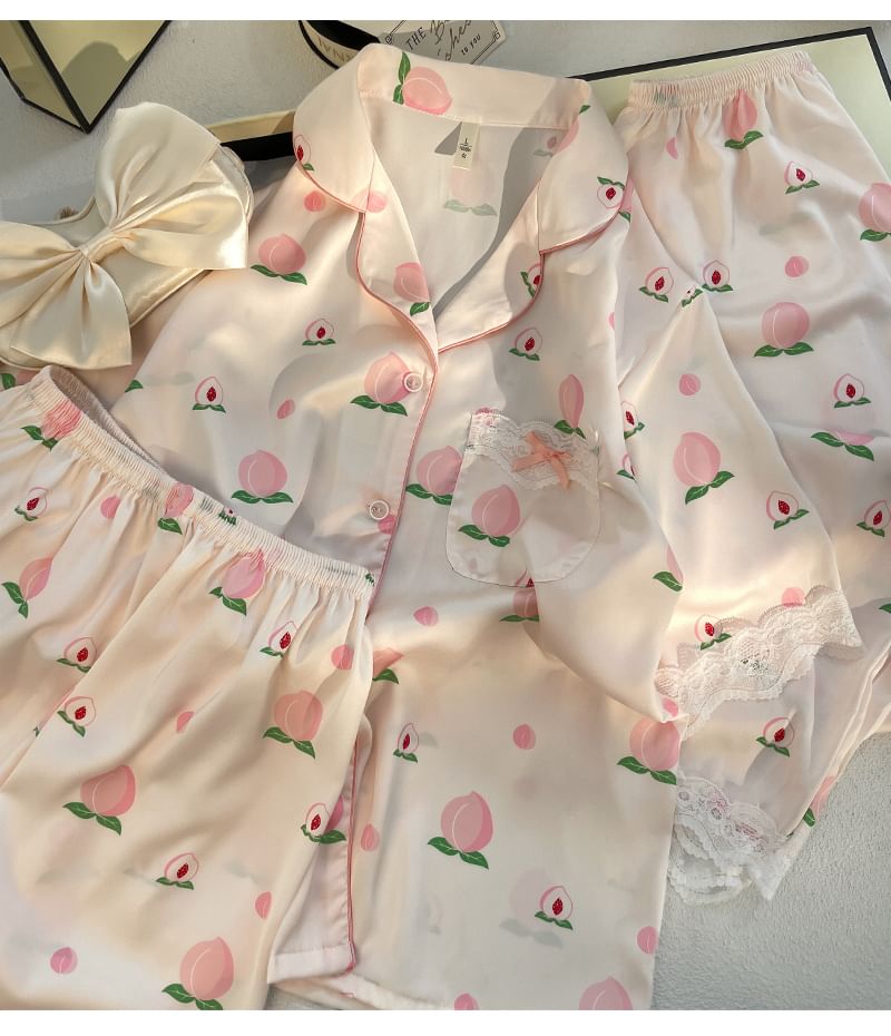 Sweetzer - Pyjamaset met perzikprint