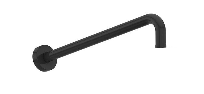 Saniclear Nero inbouwregendouche 30cm met vierkante massagejets en wandarm zwart mat
