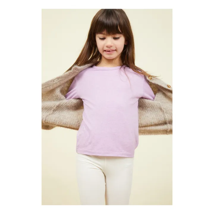 SMALLABLE BASICS T-Shirt Fille Manches Longues Coton Bio | Vieux Rose