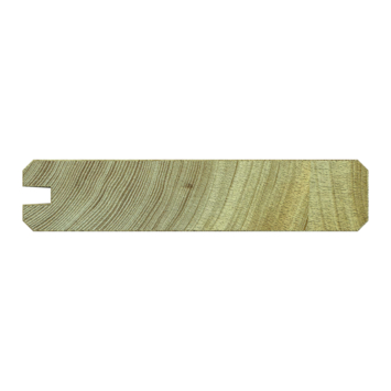 Blokhutprofiel grenenhout geschaafd ca. 2,8 x 14,5 mm, lengte ca. 180 cm
