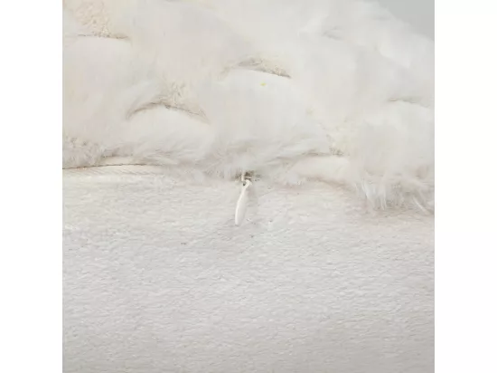 Coussin décoratif jacquard Fourrure Beige 38 x 58 cm