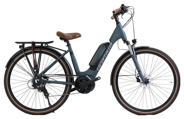 Vélo de Ville Électrique Granville E-Urban 30 Unisex Shimano Tourney/Altus 7V 400 Wh 700 mm Bleu Petrol Mat