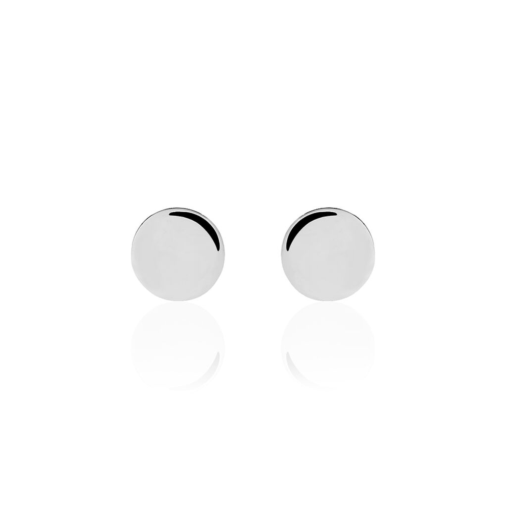 Boucles D'oreilles Puces Apoline Argent Blanc