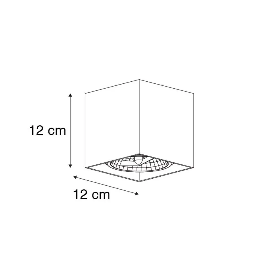 Qazqa opbouwspots box zwart g9