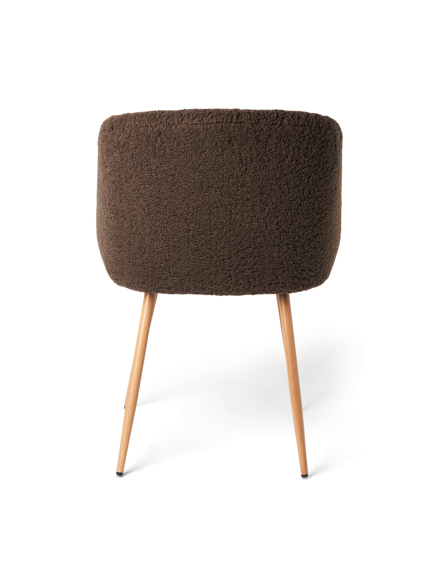 Stol i teddystof | Polyester/polyurethan/stål. 54 x 47 x 81 cm. | Dark Brown